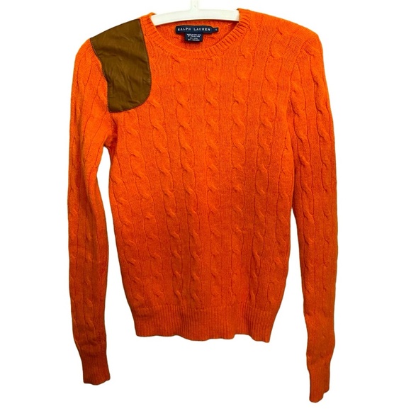 Ralph Lauren Cashmere Wool Knit Sweater Orange - Picture 1 of 7